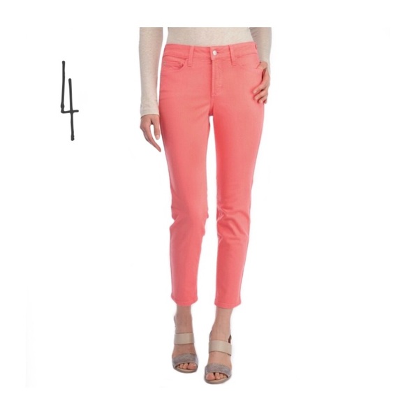 Nydj Coral Pink Alisha Ankle Jeans Lift 